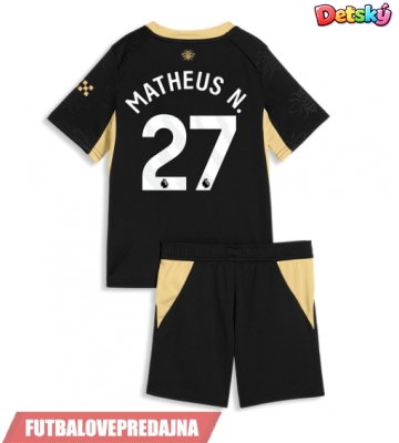 Lacne Dětský Futbalové dres Manchester City Matheus Nunes #27 2026-27 Krátky Rukáv - Preč (+ trenírky)